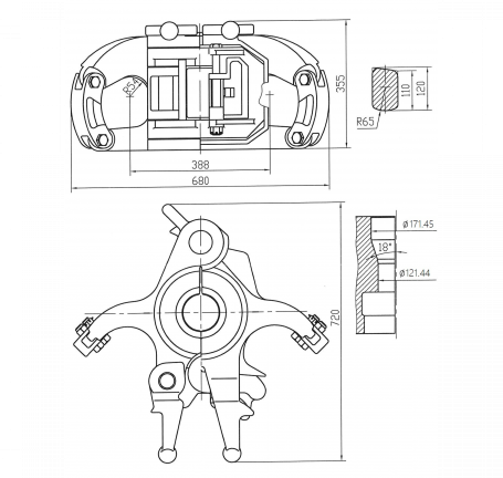 Элеватор  DDZ 4 1/2 IU-250